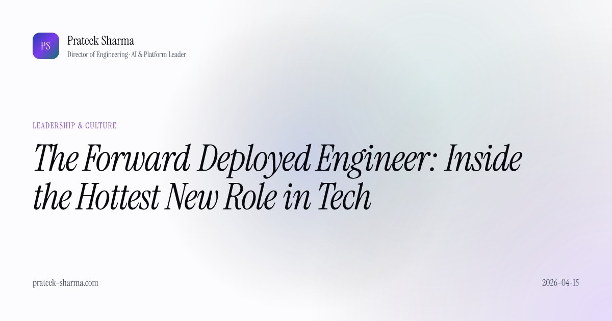 The Forward Deployed Engineer: Inside the Hottest New Role in Tech ...