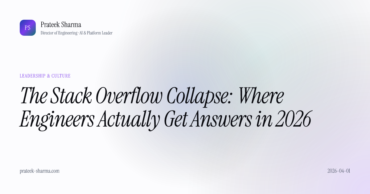 The Stack Overflow Collapse: Where Engineers Actually Get Answers in ...